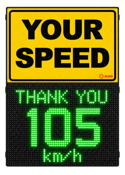 AGNS-RSD-3D14 14-inch radar speed display
